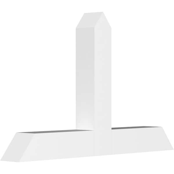 Ekena Millwork Portland Architectural Grade PVC Gable Bracket, 36"W x 22 1/2"H x 4"D x 4"F, 15/12 Pitch GBP036X23X0404POR00 - main